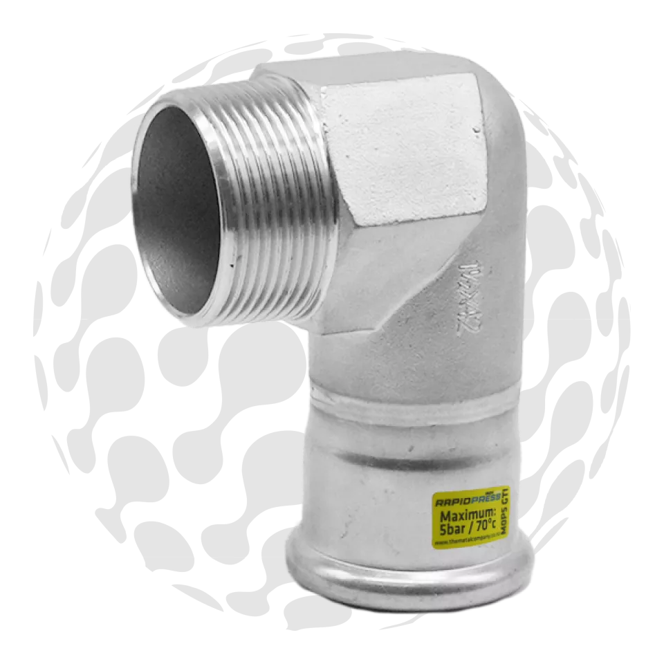 RapidPress Gas Male BSP Elbow 90°