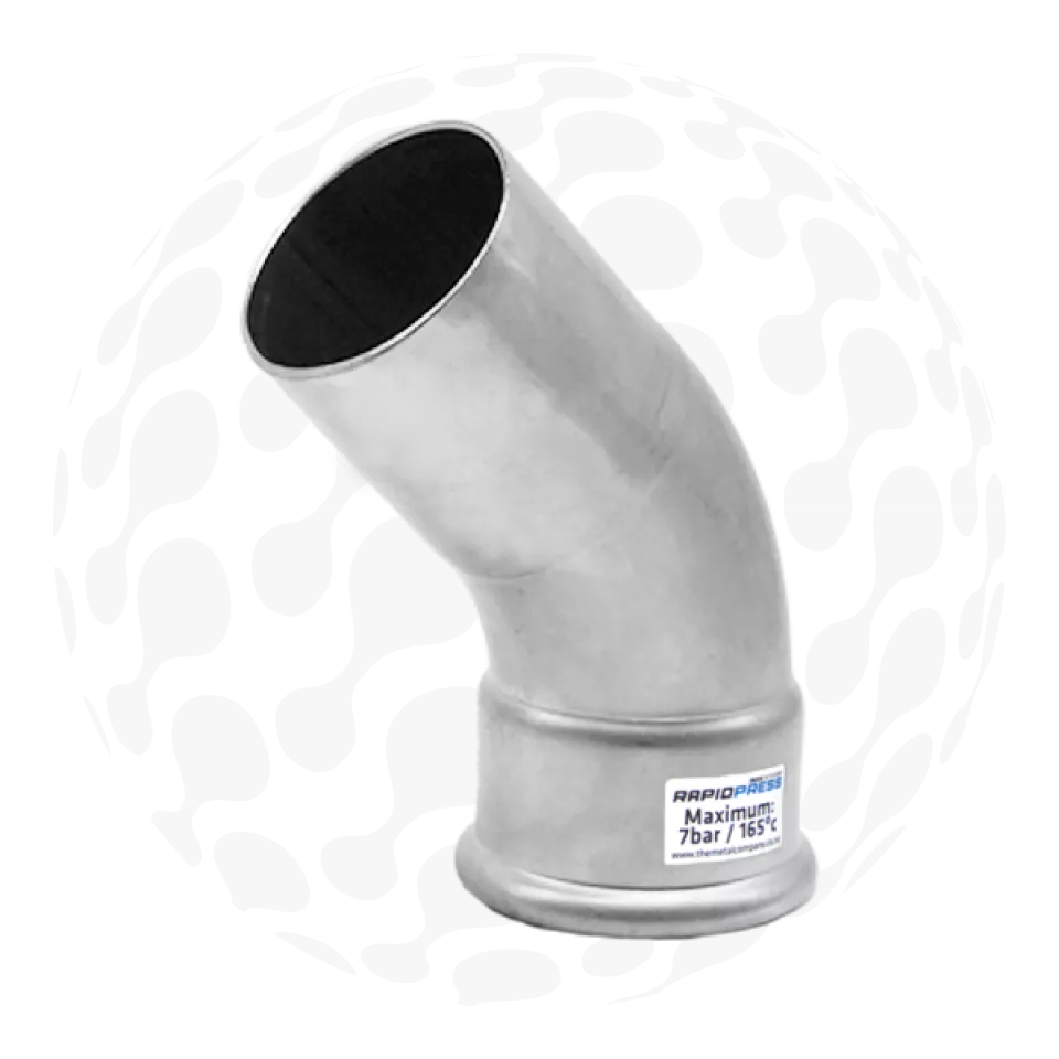 RapidPress Steam Spigot Bend 45°