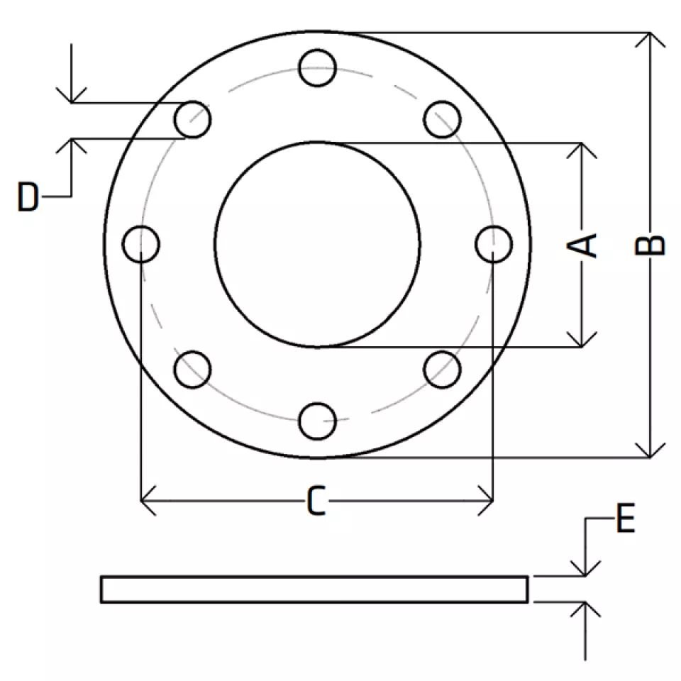 Tube Flange Table E-diagram-0